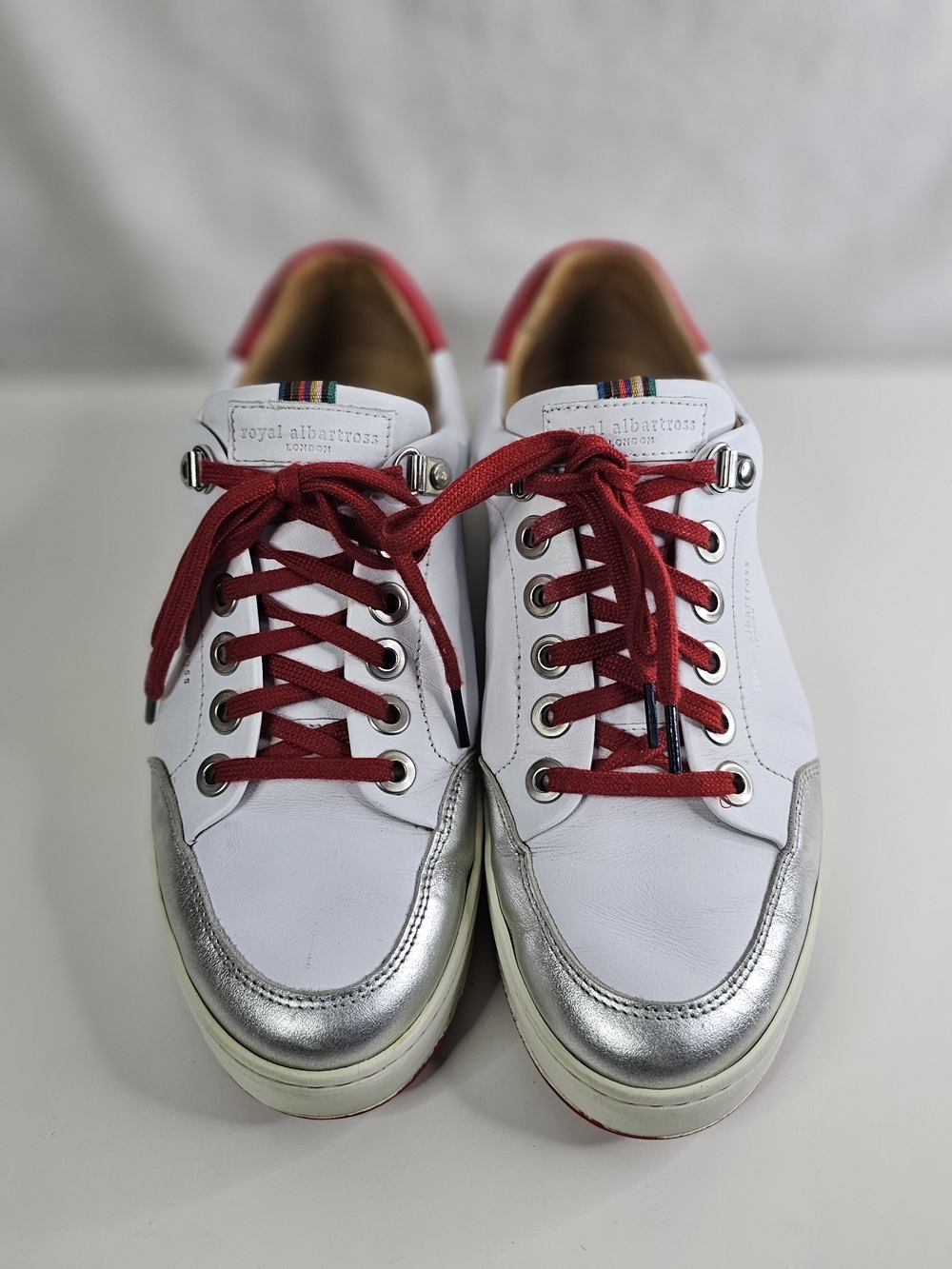 Royal Albartross Women Fieldfox Golf White & Silver Sneakers
